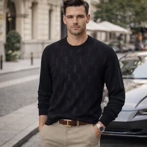 ST. CROIX WOOL Blend Luxury Crew Nk Knit Pullover Sweater Craftsmanship LARGE‎